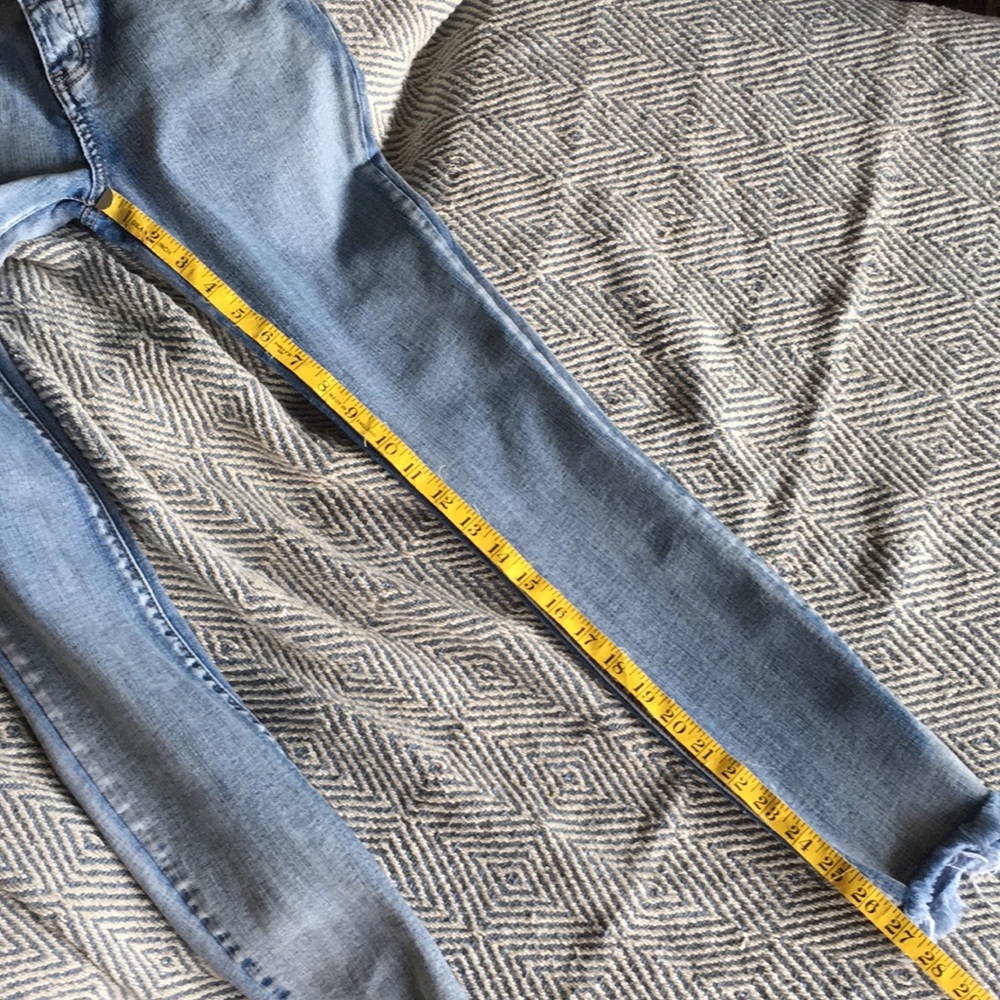 ONE TEASPOON DENIM “YARD BIRDS” SKINNY JEANS HIDDEN BUTTON FLY RAW HEM - Picture 11 of 15